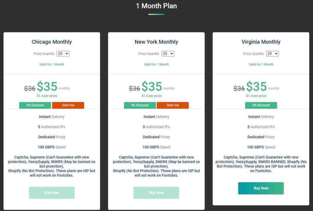 oculus proxies datacenter monthly plans